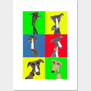 GREYHOUND COLLAGE Posters and Art